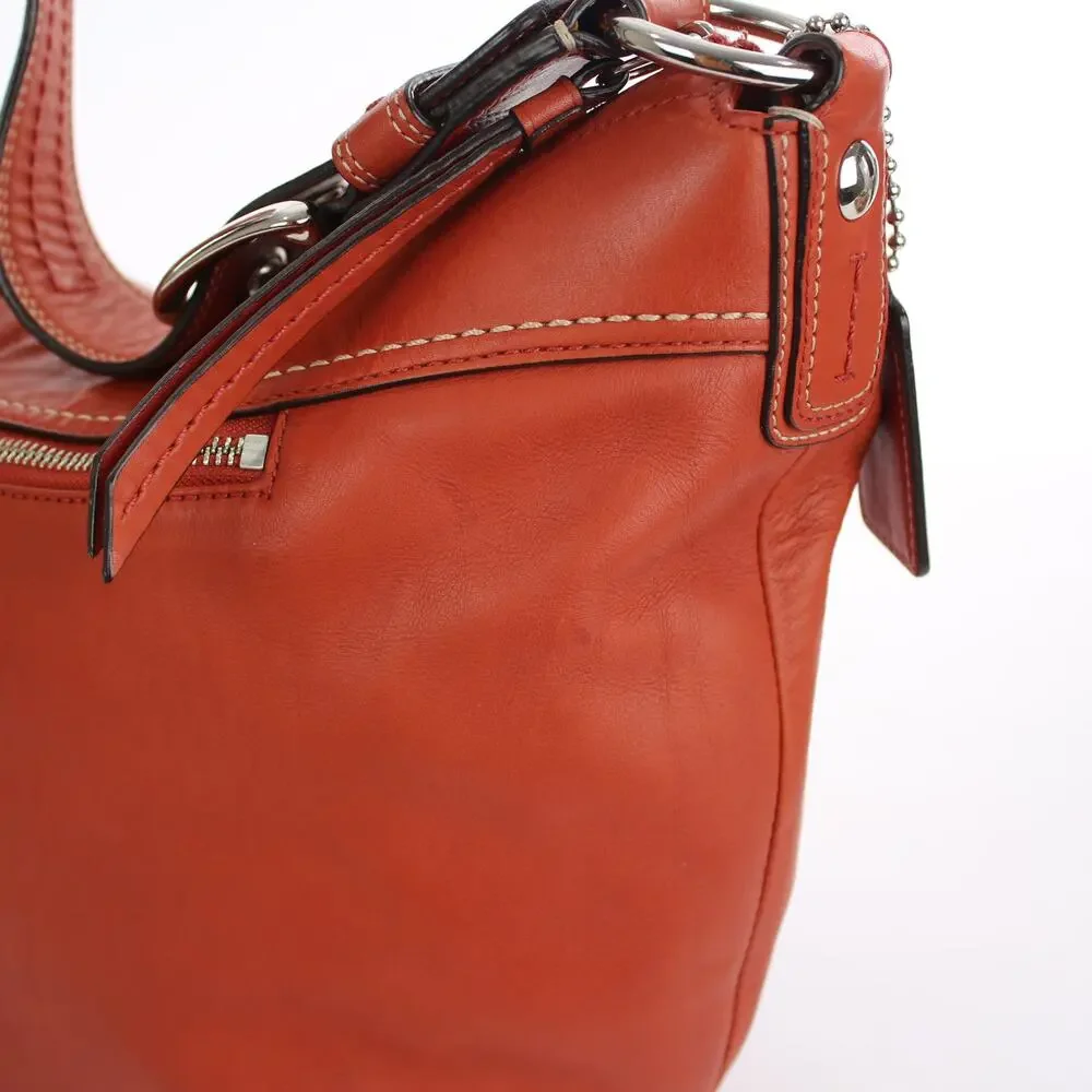 Coach Vintage Y2K Soho Hobo Bag Orange Leather Shoulder Bag - Picture 6 of 9